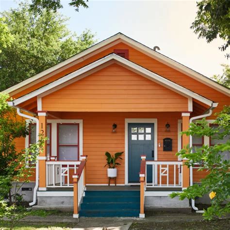 orange house exterior ideas.